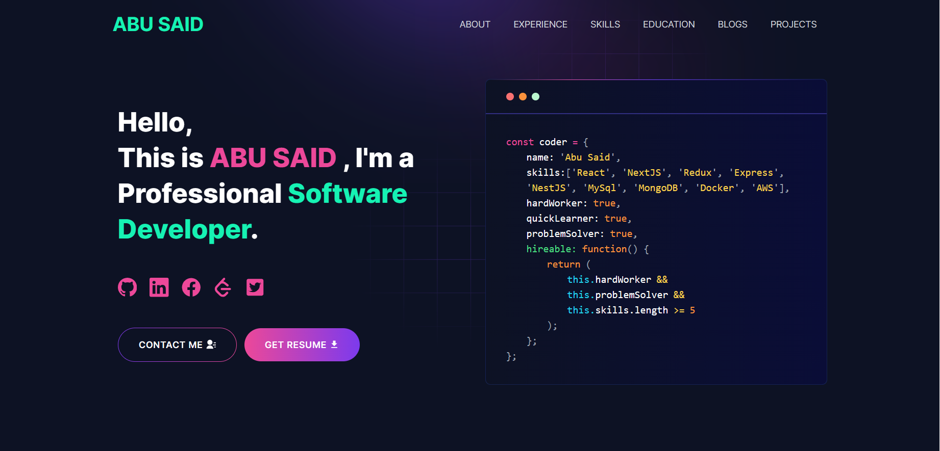 Portfolio Screenshot