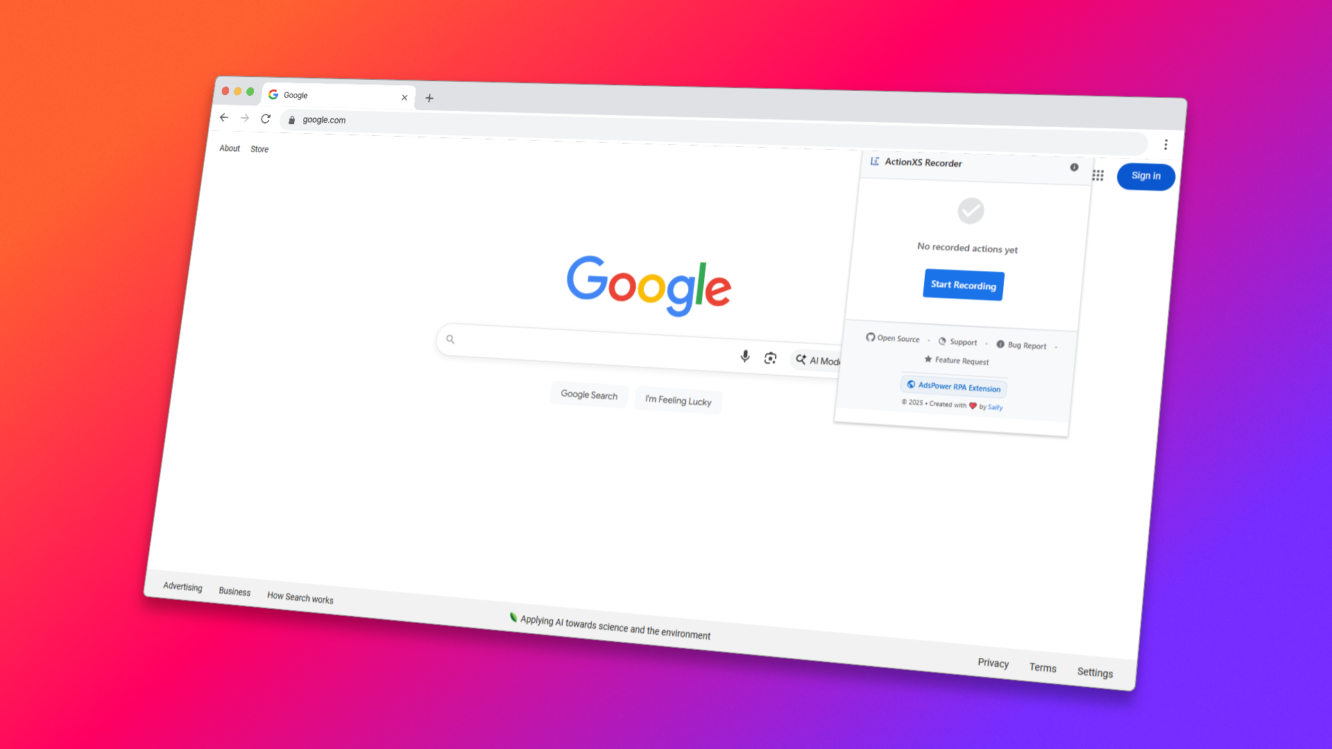 Extension Popup