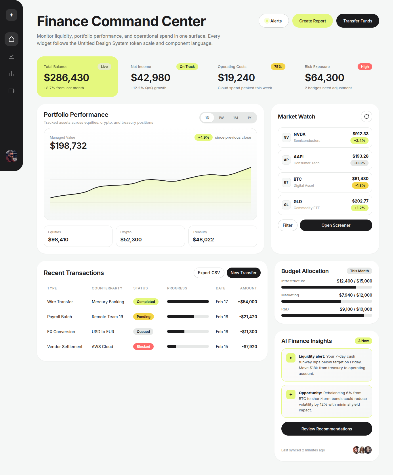 Finance Command Center