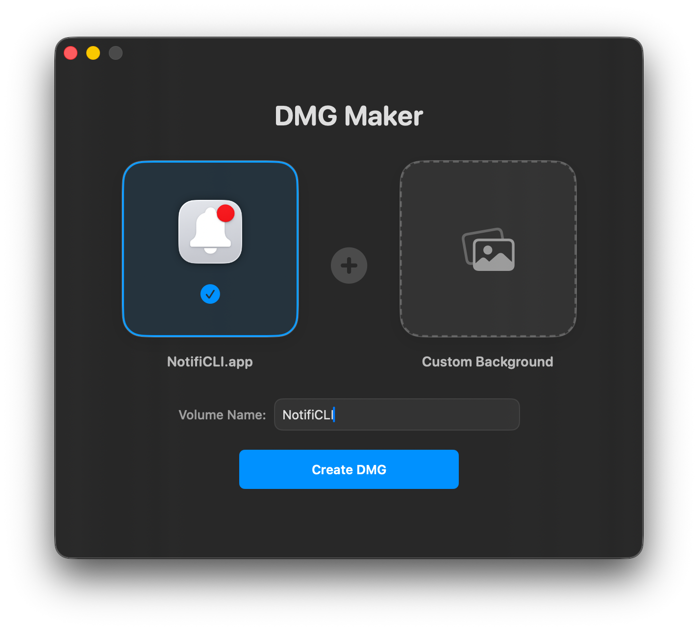 DMGMaker — скриншот 2