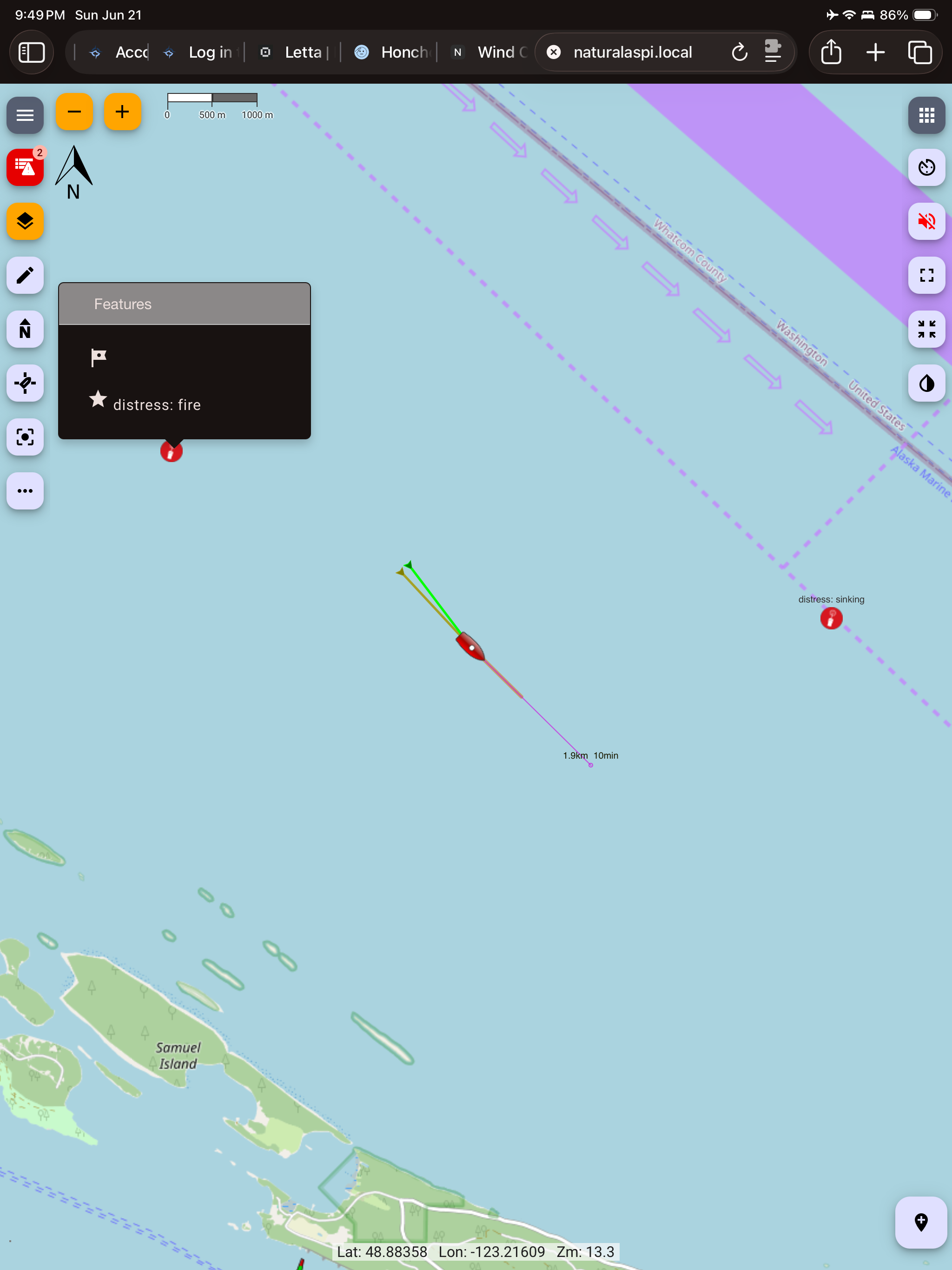 DSC distress markers in Freeboard-SK