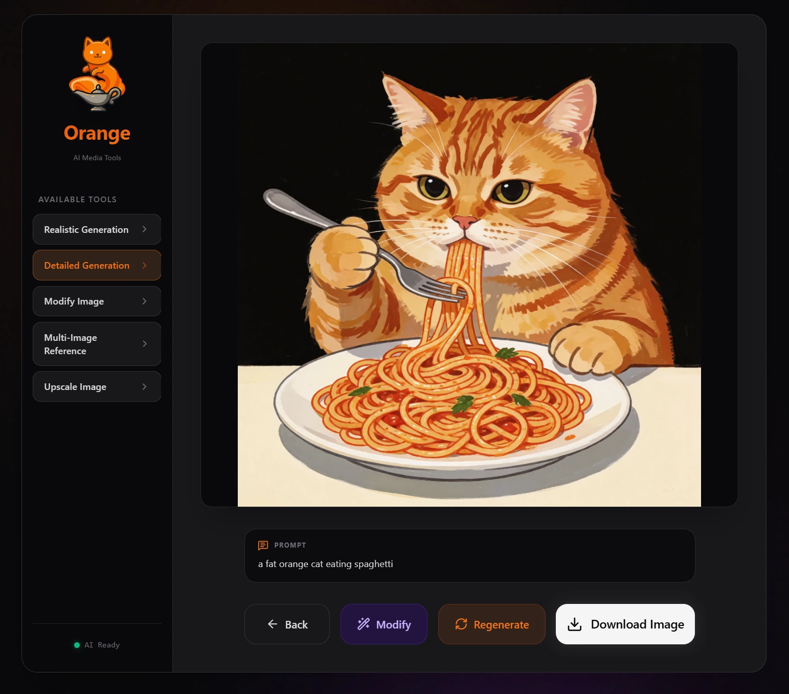 Orange Generate UI