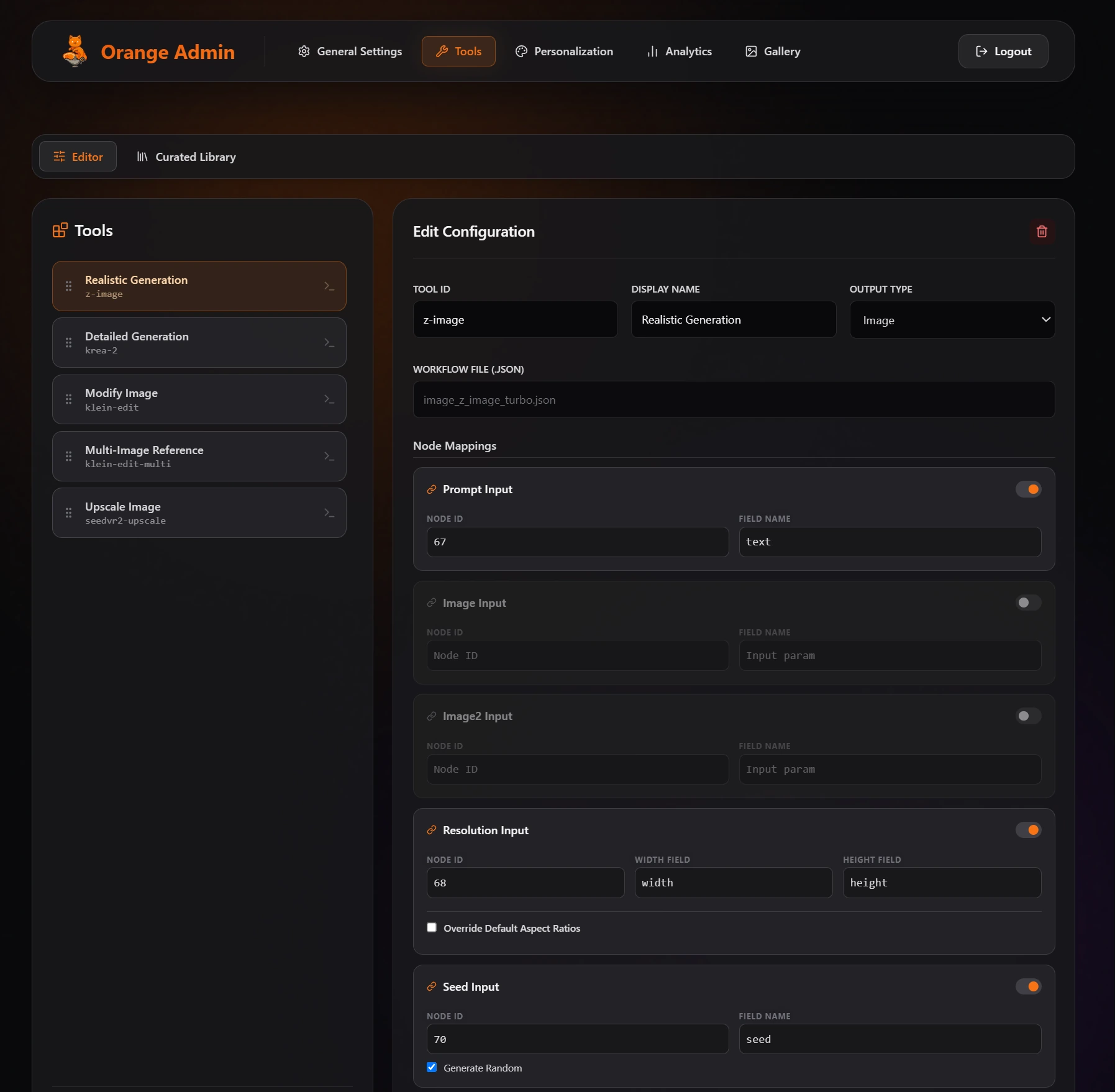 Tool Editor