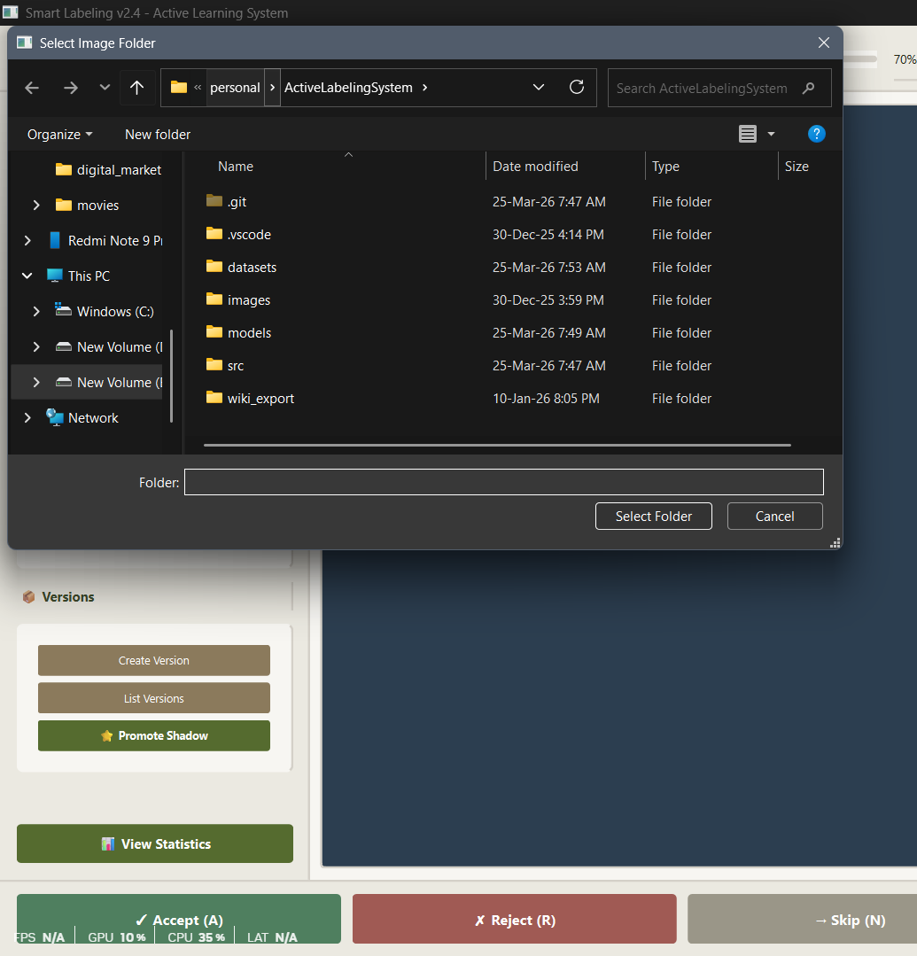 Folder Selection