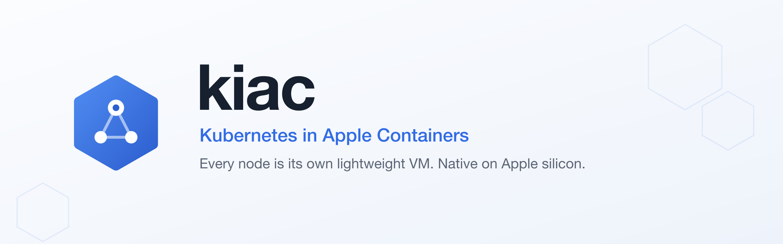 kiac - Kubernetes in Apple Containers