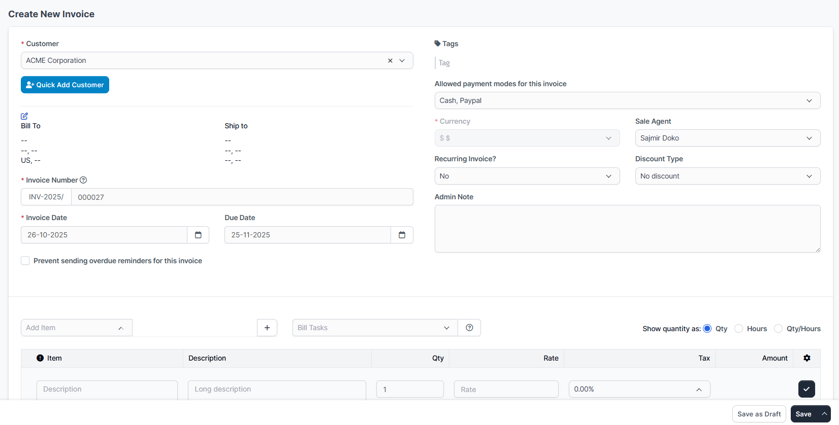 Auto-Selected Customer
