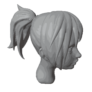 Untextured Anime Head