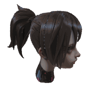 Anime head with Cyberpunk style