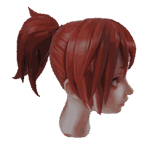 Anime head with red hair