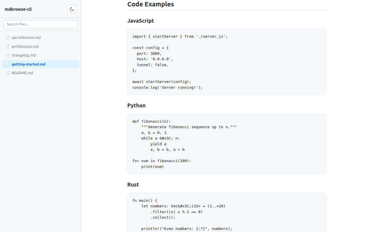 Code highlighting