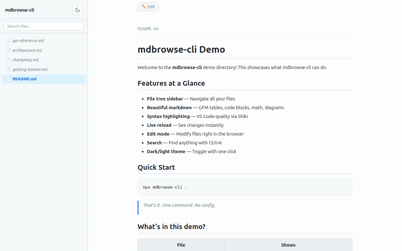 mdbrowse-cli demo