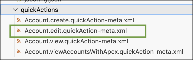 Quick Actions metadata files