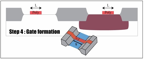 Cross section view step 4