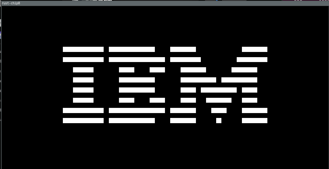 IBM logo on the Rust version of the emulator.