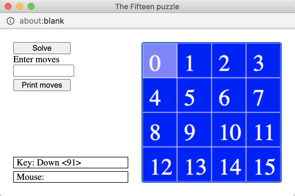 fifteen puzzle