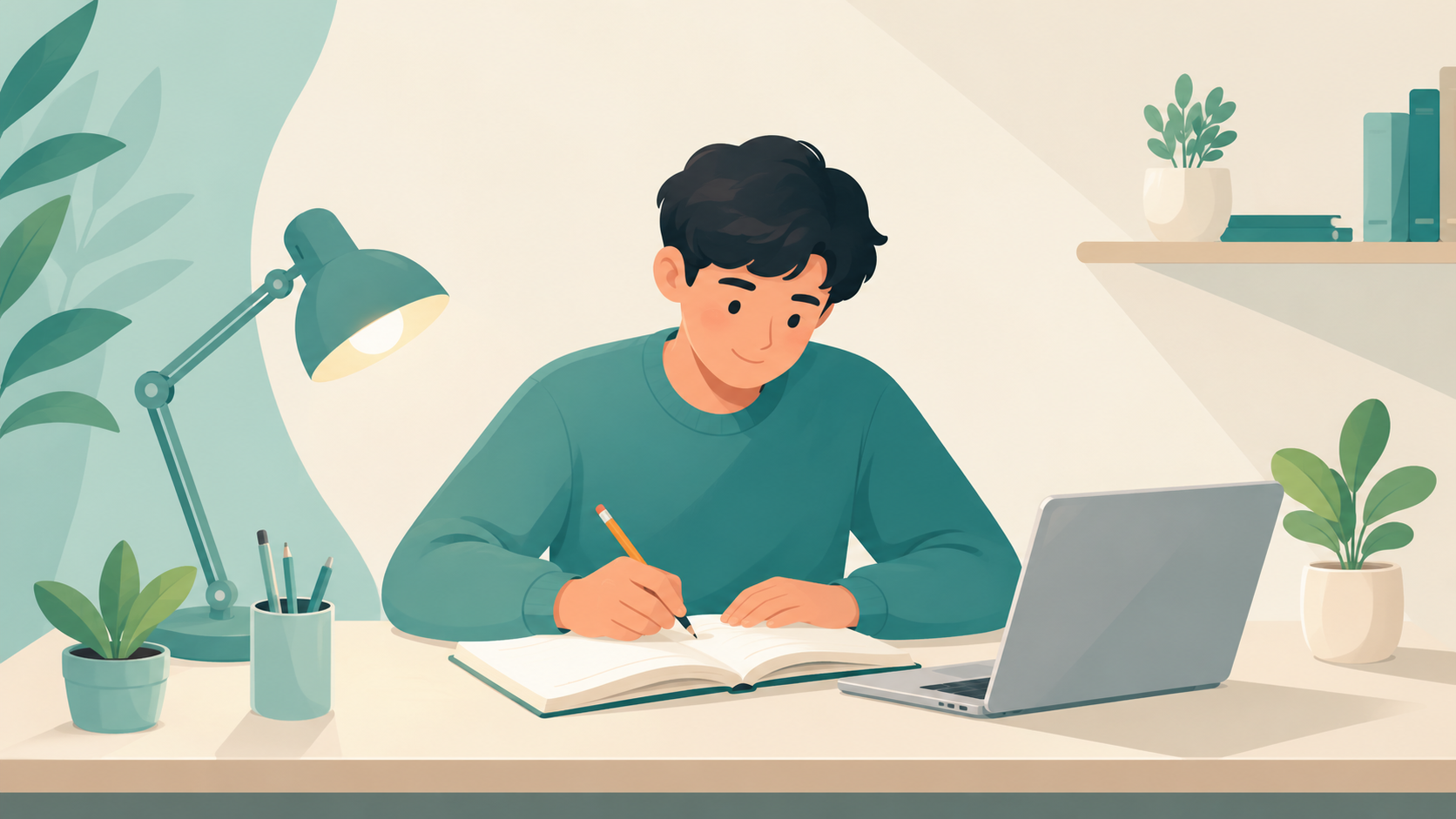Study skills and student life illustration