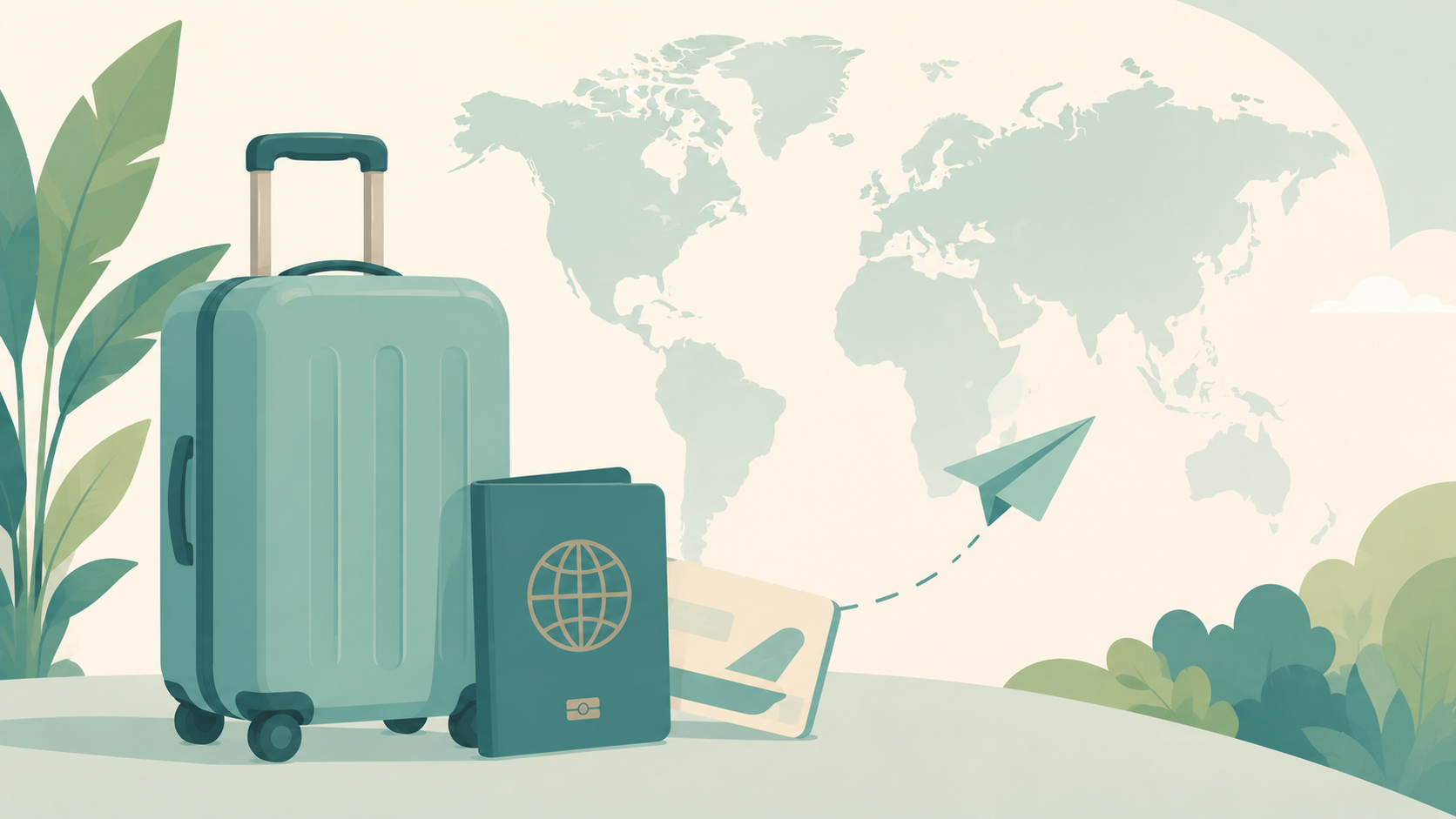 Travel and tourism basics illustration