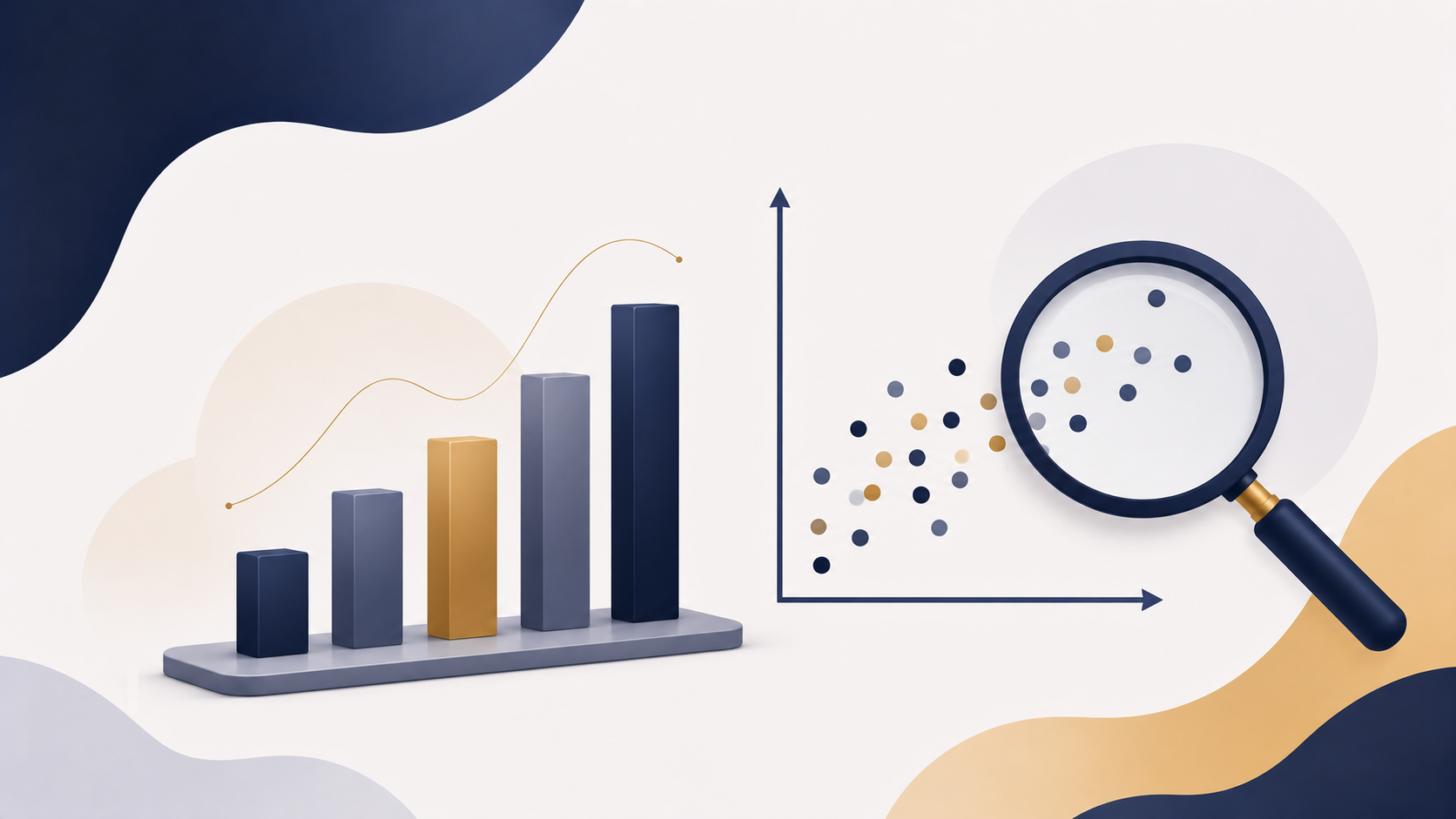 Statistics and research methodology illustration