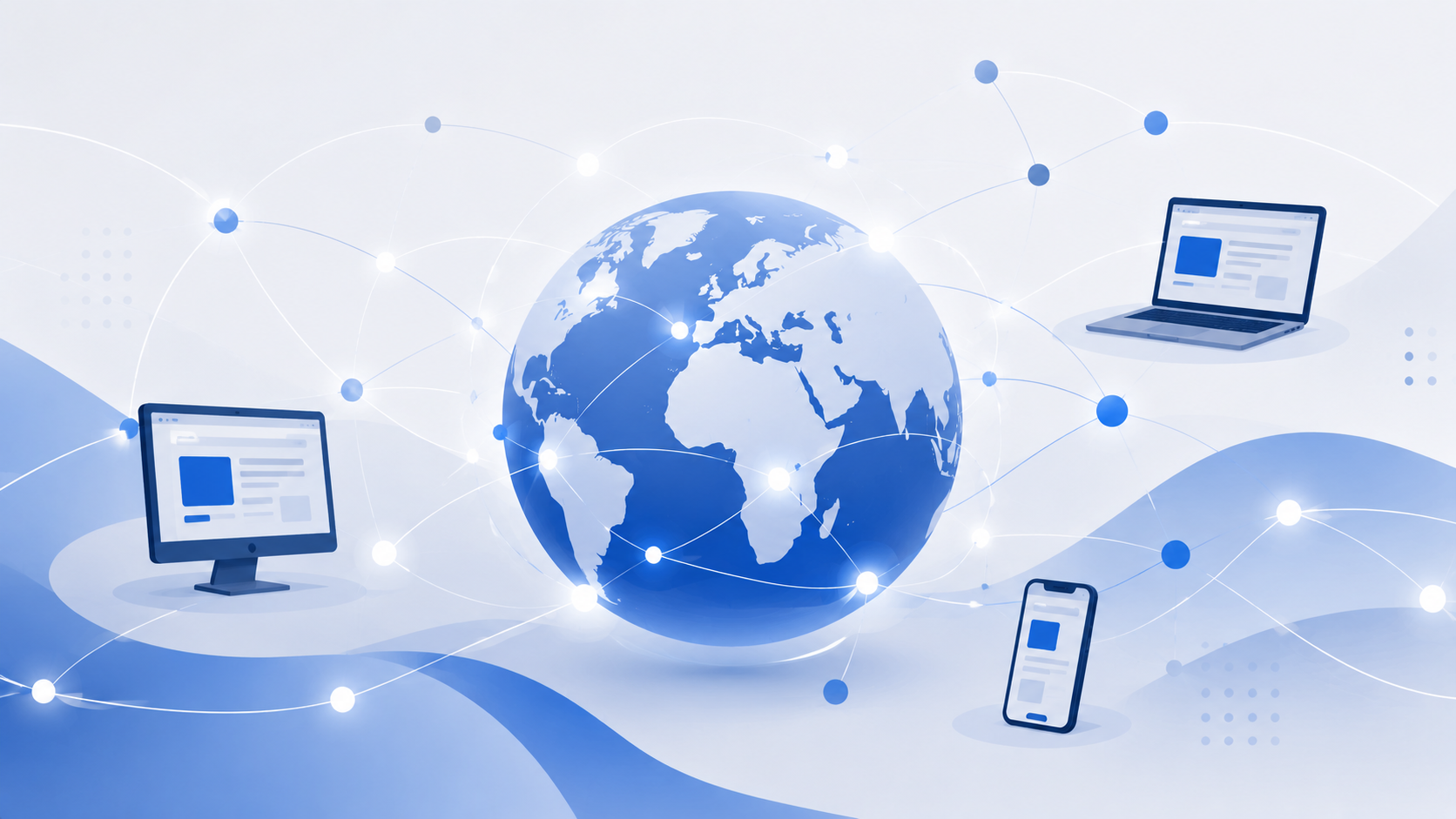Computer science and the internet illustration