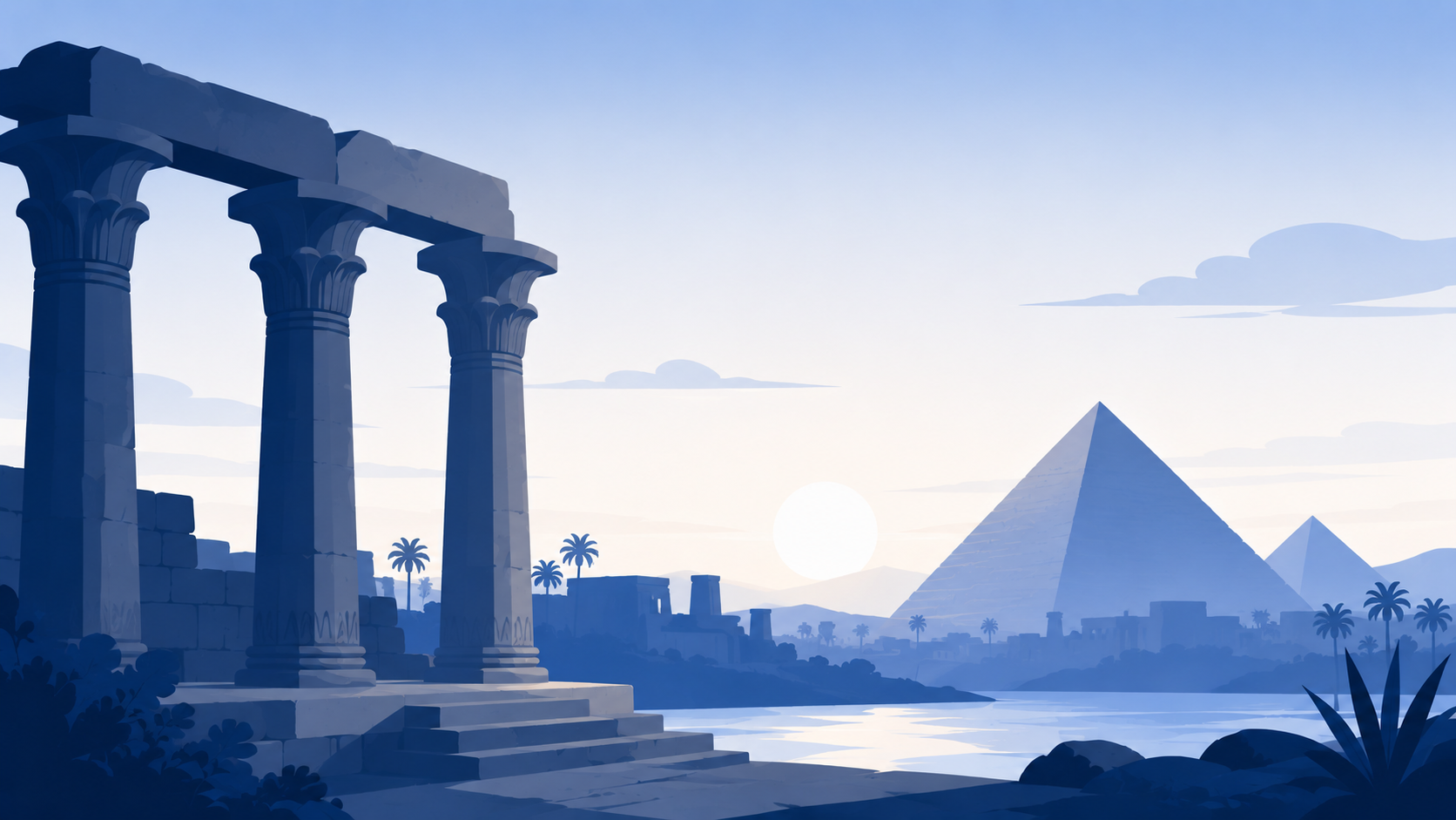 World history and civilizations illustration