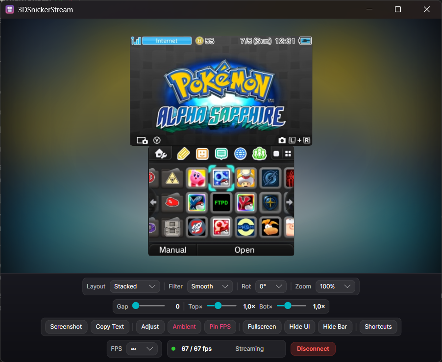 Connect screen