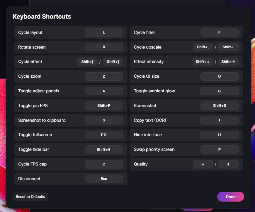 Shortcuts