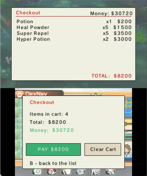 The cart and checkout against your money