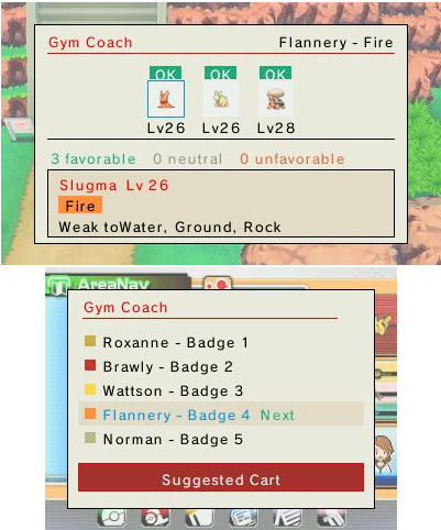 Gym Coach — auto-selected to your real next opponent, with a Next tag on the list