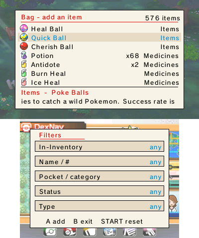 Add Item — the whole bag in one searchable list