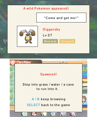 Wild Pokémon Spawner — a wild Pokémon appeared