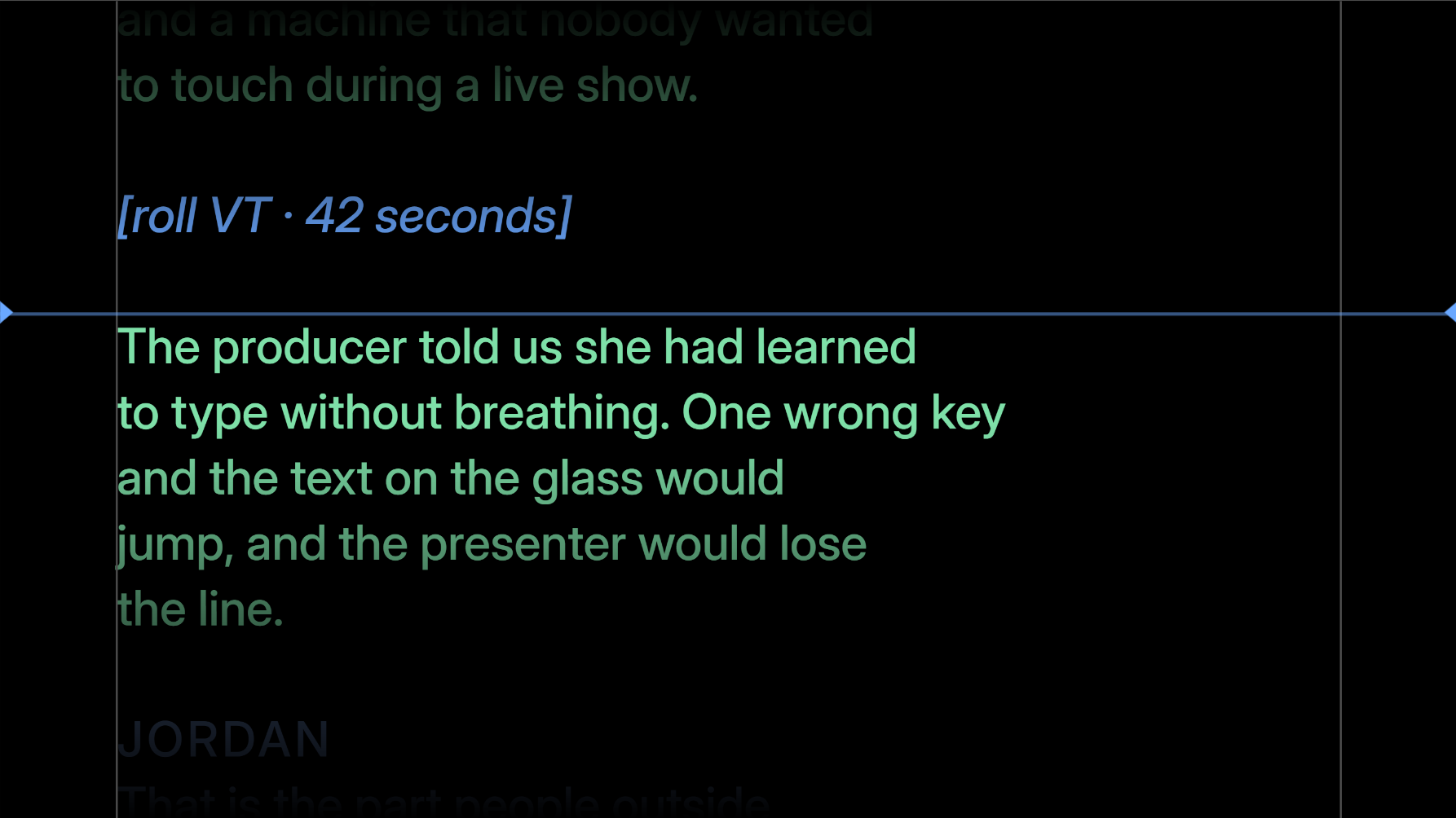 The presenter's screen