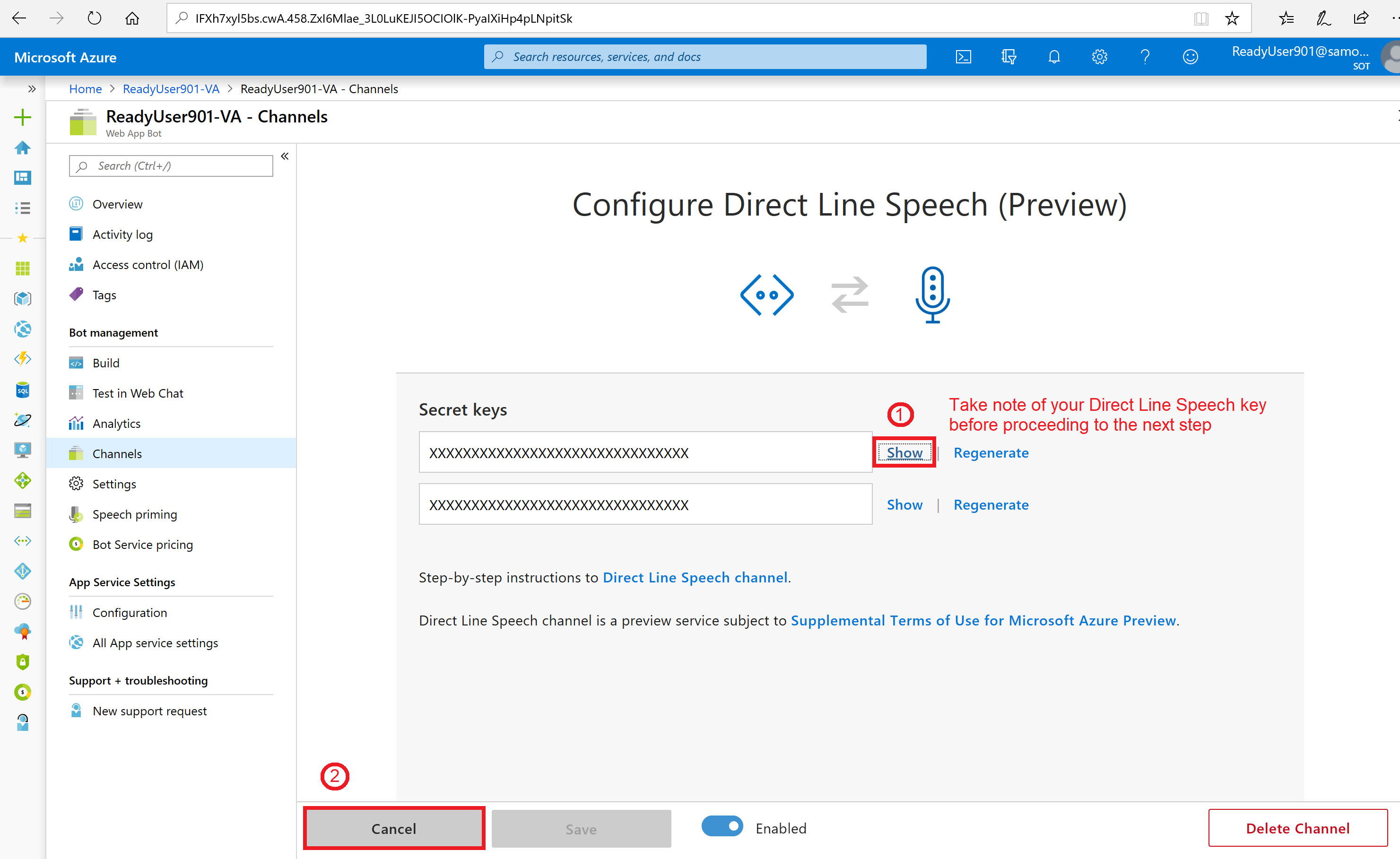 Azure Portal - Resources in the VA RG