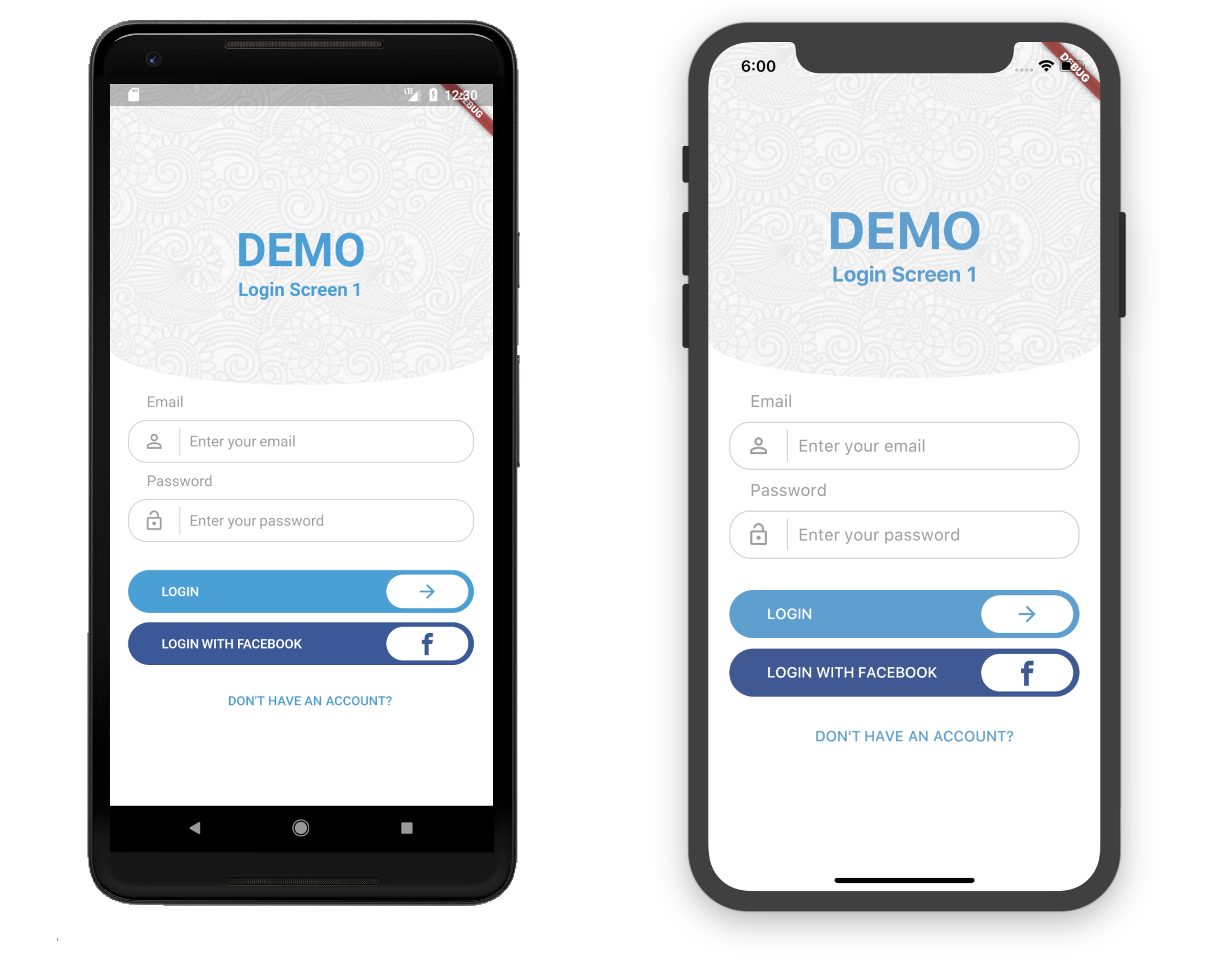 Flutter Screen Example Fluttercore