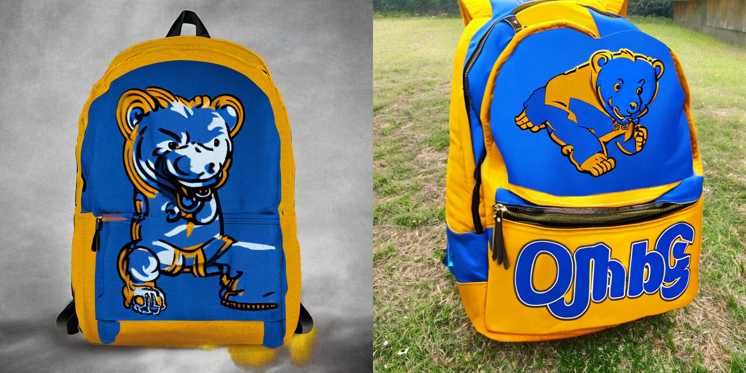 backpack showing Joe Bruin