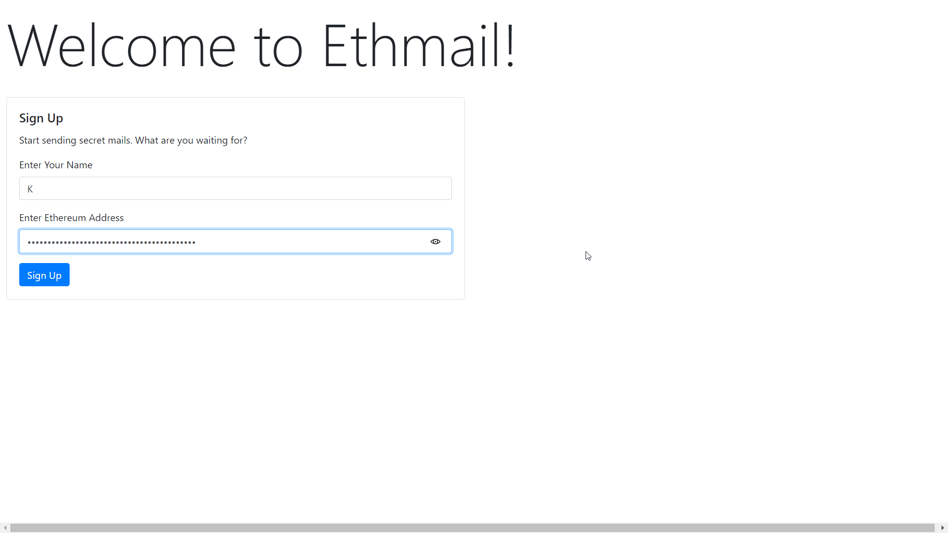 Ethmail screenshot