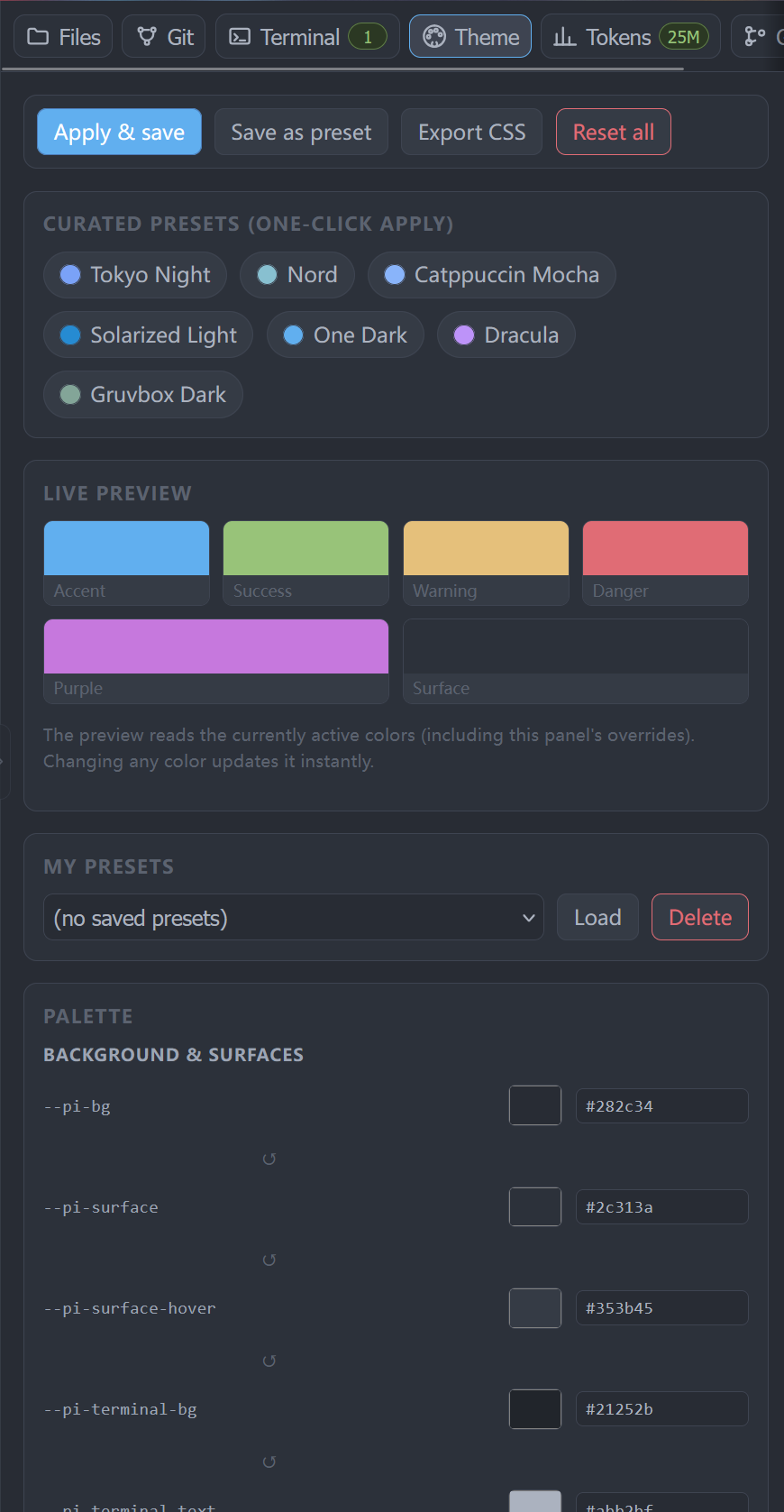 pi-web-theme-studio screenshot 1