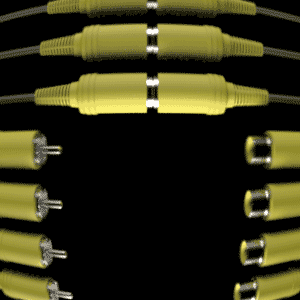 Gif animé de cables videos se connectant