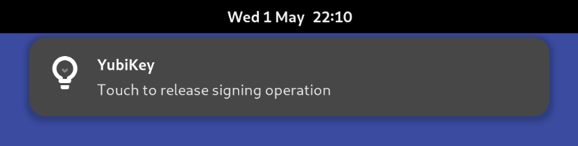 Screenshot of a notification using notify-send in GNOME