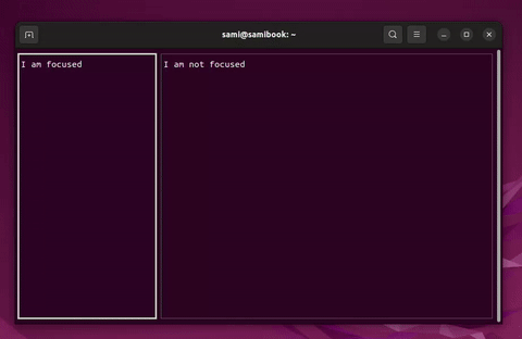 an animation showing a terminal window resizing with two sections resizing along with the window