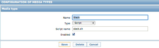 Old Zabbix Media Type