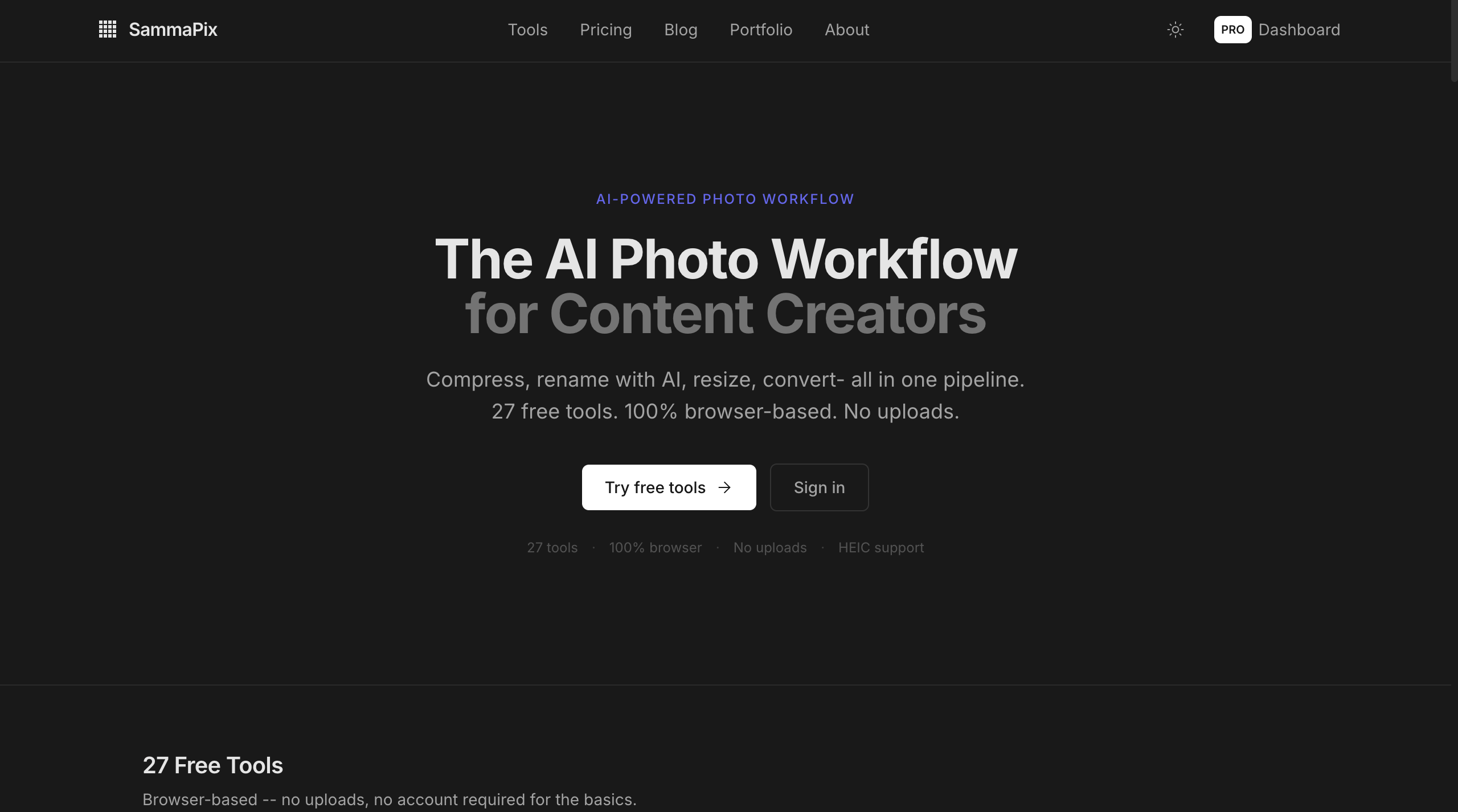 SammaPix Dashboard