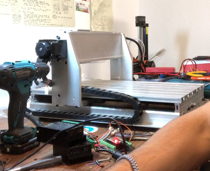 The converted CNC pen-plotter