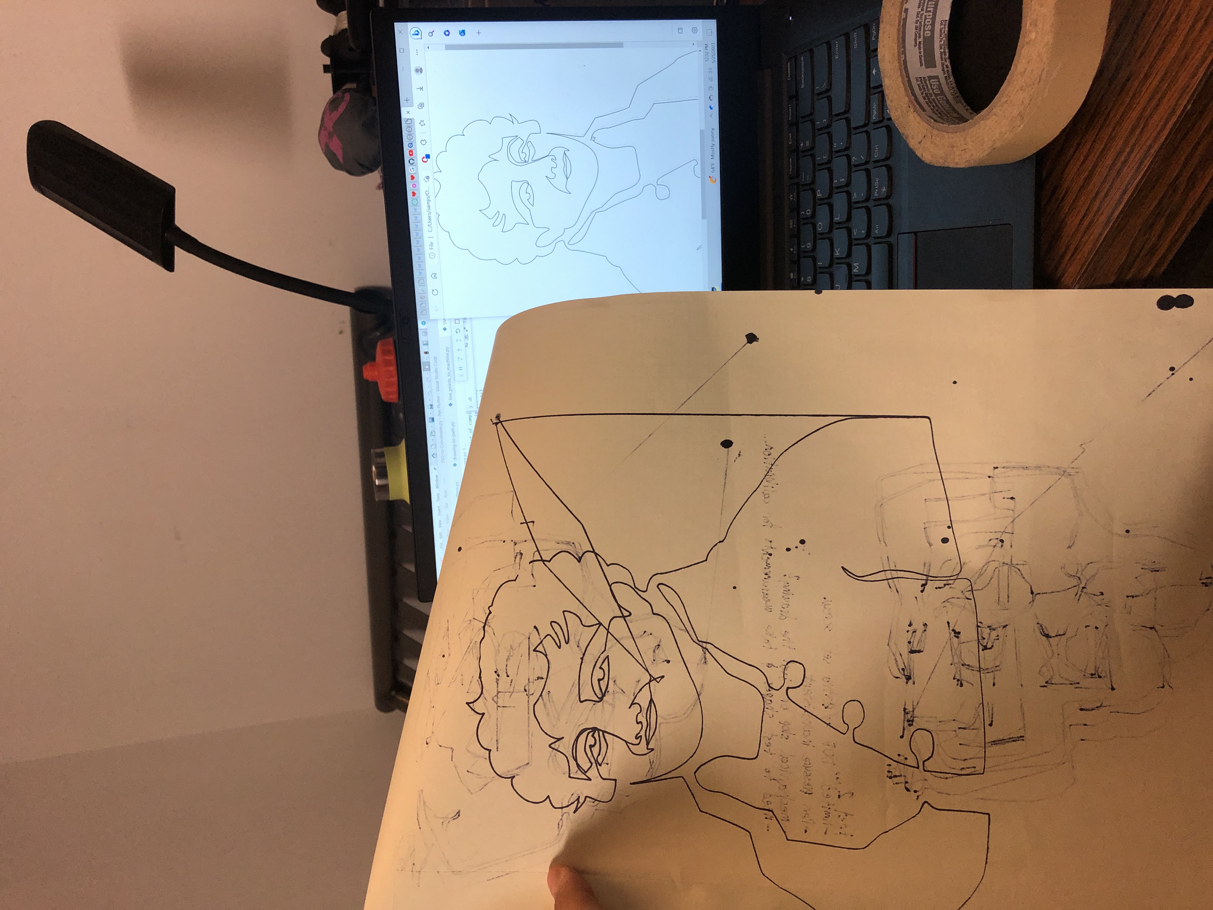 Additional behind-the-scenes image from the original machine build