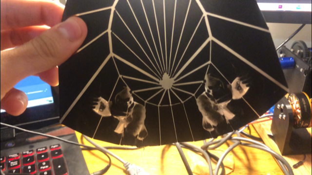 Printed lithophane lamp before folding