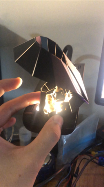 Folded lithophane lamp