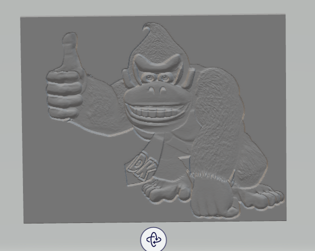 Lithophane graphic adapted to the lamp geometry