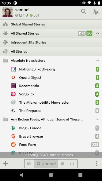 Screenshot 2 of NewsBlur — opens full size