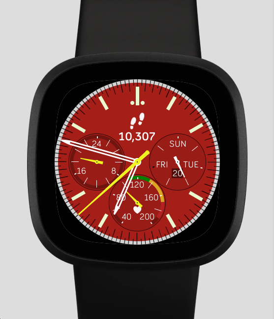 Racing Red Watch Face