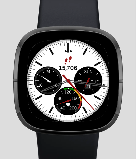 White andBlack Watch Face