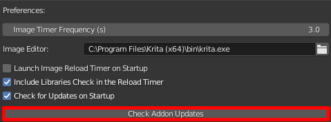 Check Addon Updates operator